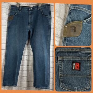 Wrangler Riggs Workwear Jeans Men's 40x30 Straight Leg Pants Dark Wash Denim